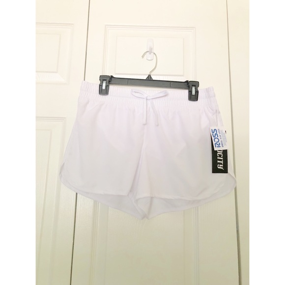 Velocity White Athletic Shorts with Under Garment - Picture 2 of 4